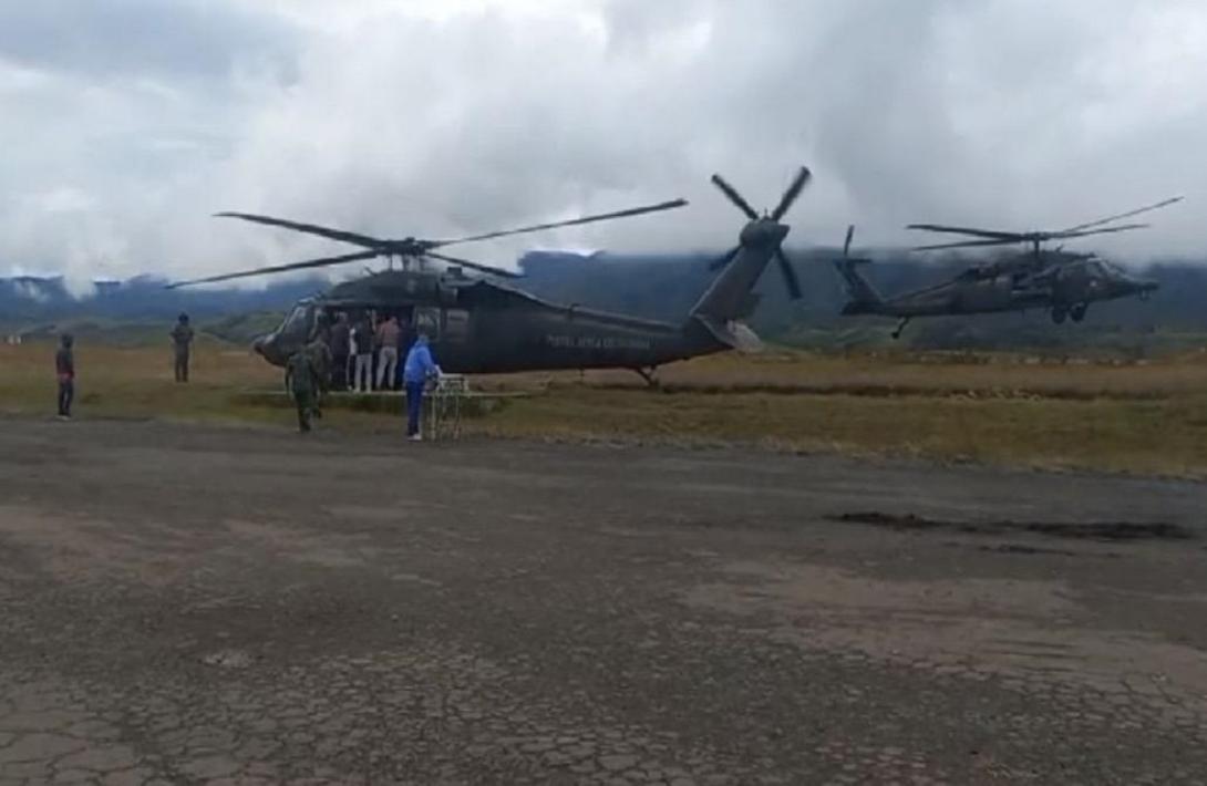 Evacuación aeromédica protege integridad de militares y presunto integrante de grupos armados