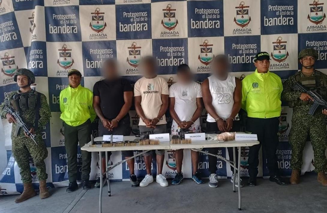 En Buenaventura, capturados en flagrancia cuatro presuntos integrantes del GDO ‘Los Shottas’