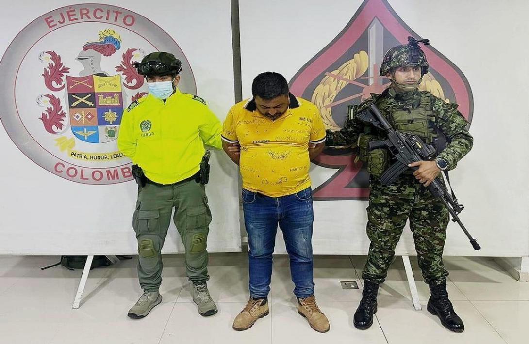 Golpe al ELN,Ejército Nacional captura a cabecilla de las redes de apoyo al terrorismo del ELN en Pelaya, Cesar