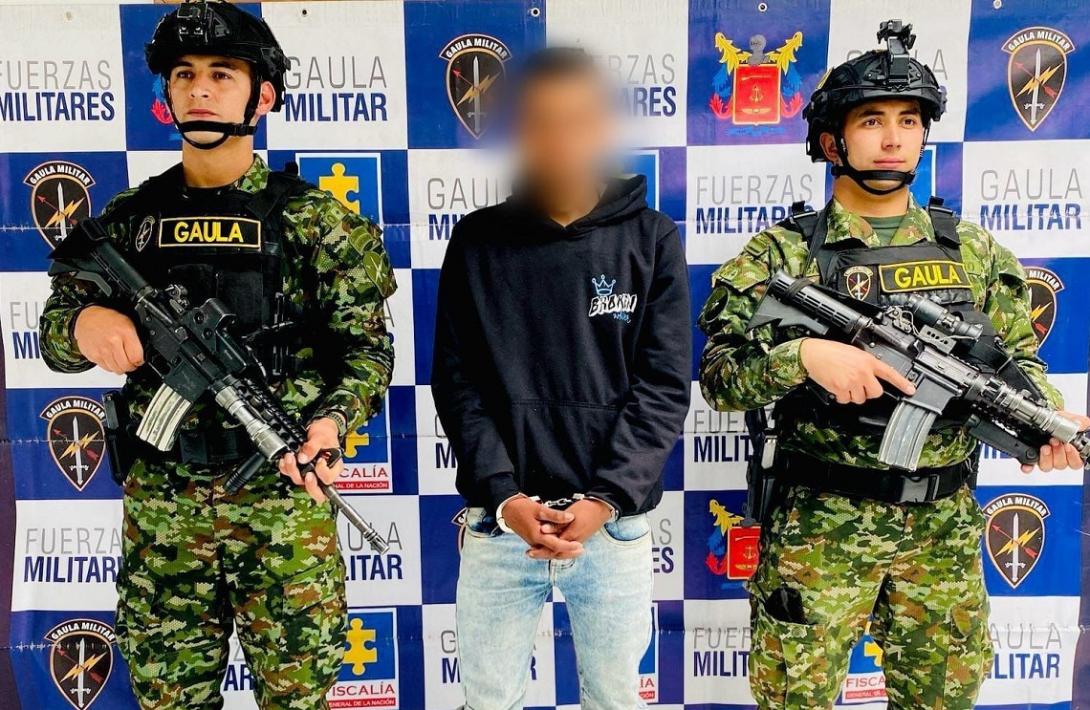 Ejército, Policía y Fiscalía capturan a presunto extorsionista en Funza, Cundinamarca