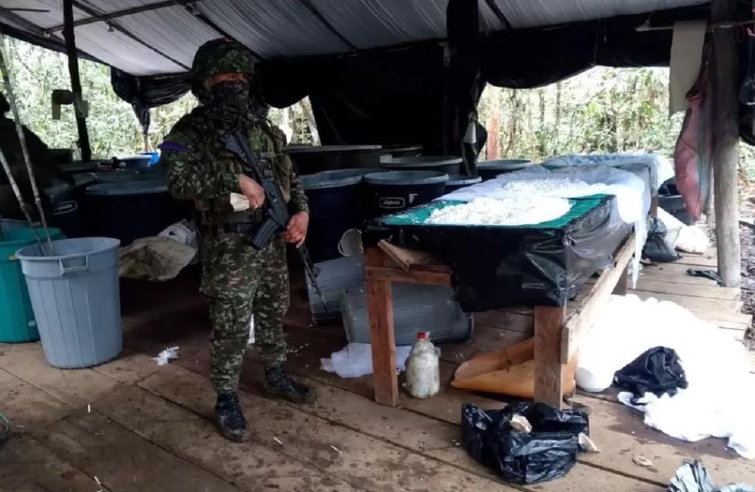 Ejército Nacional en operaciones militares desmantela un laboratorio para el procesamiento de clorhidrato de cocaína