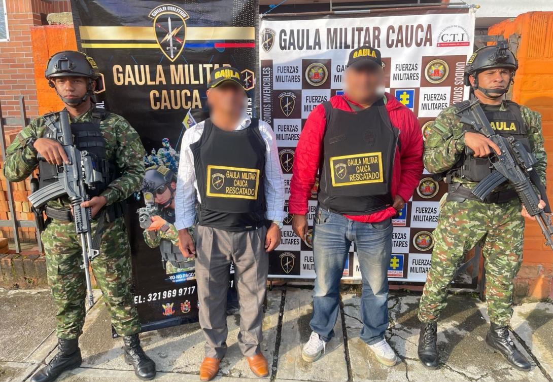 Gaula Militar, rescata a dos víctimas tras brutales amenazas de muerte en extorsión en Popayán