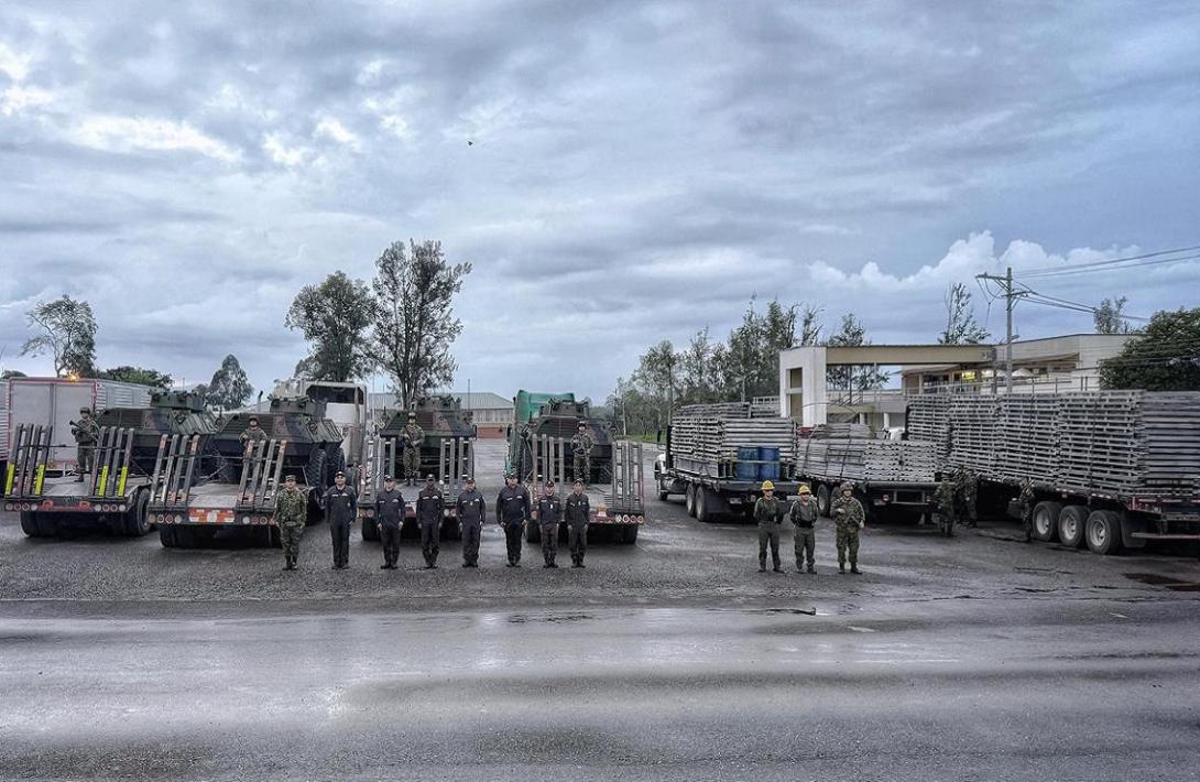 Ejército Nacional ingresa puente militar y 4 vehículos blindados que beneficiarán a más de 25.000 personas del cañón del Micay