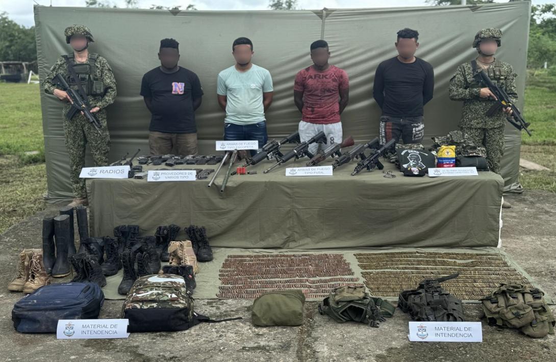 En Nariño, capturados cuatro presuntos integrantes del GAO residual-r ‘Alfonso Cano’