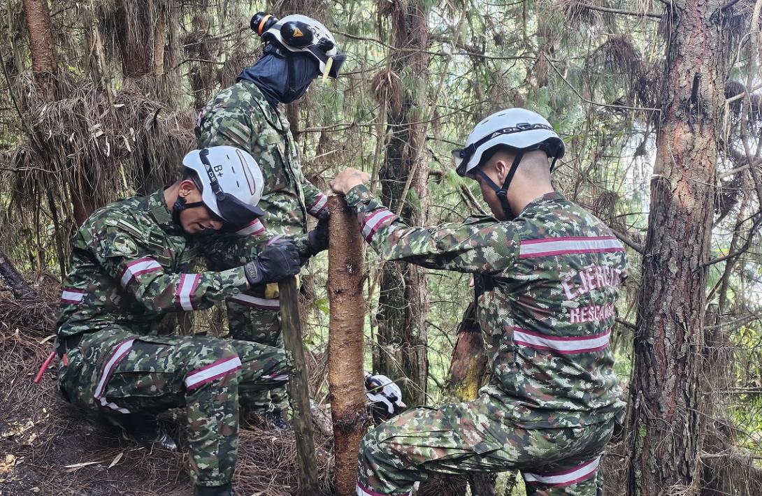 Soldados rescatistas garantizan respuesta ante emergencias de los peregrinos durante Semana Santa