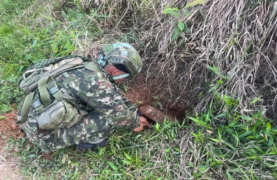 Ejército Nacional neutraliza artefacto explosivo cerca de una finca en Támara, Casanare