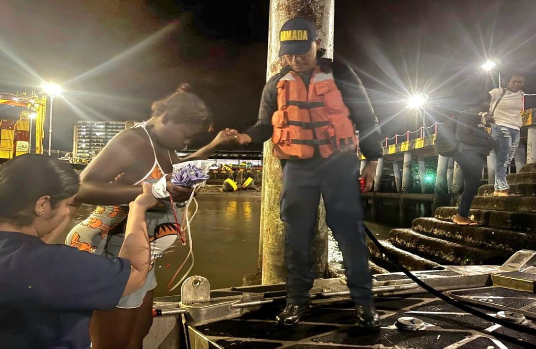 En el del Valle del Cauca, Marinos de Colombia salvaguardaron la vida de una mujer gestante