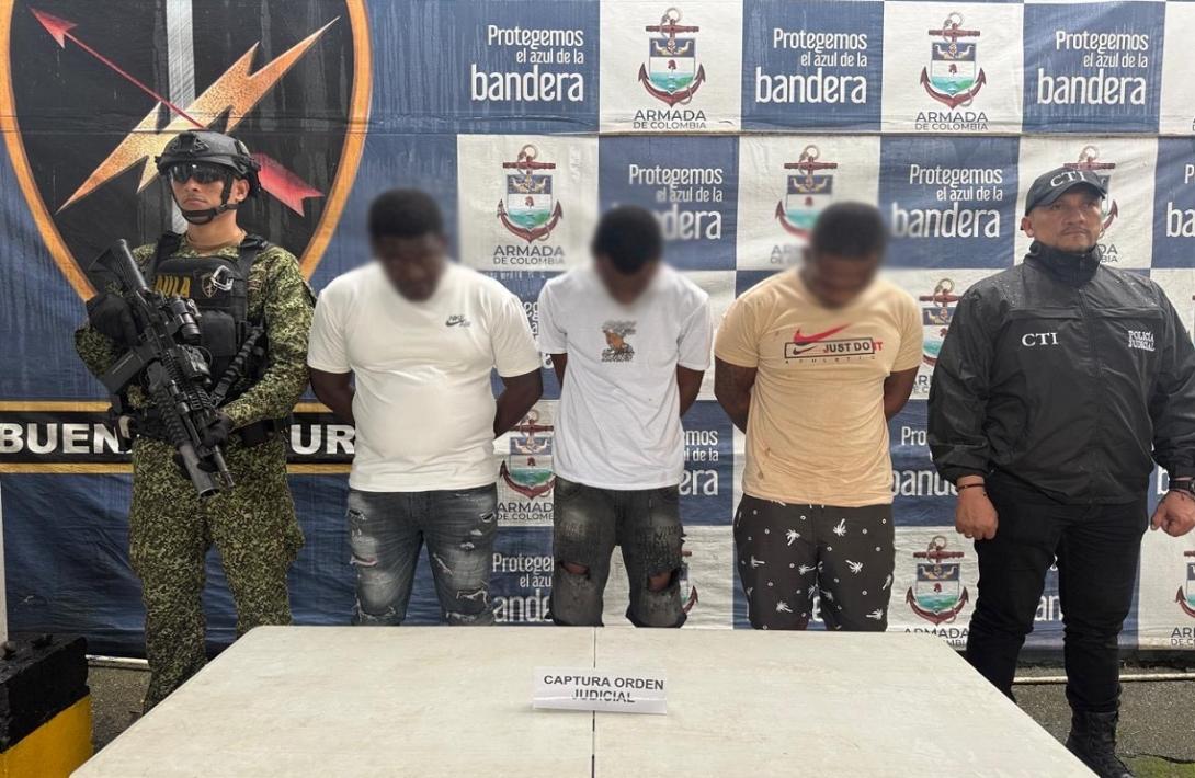 Armada de Colombia capturó a 3 integrantes de “Los Espartanos”, entre ellos un cabecilla