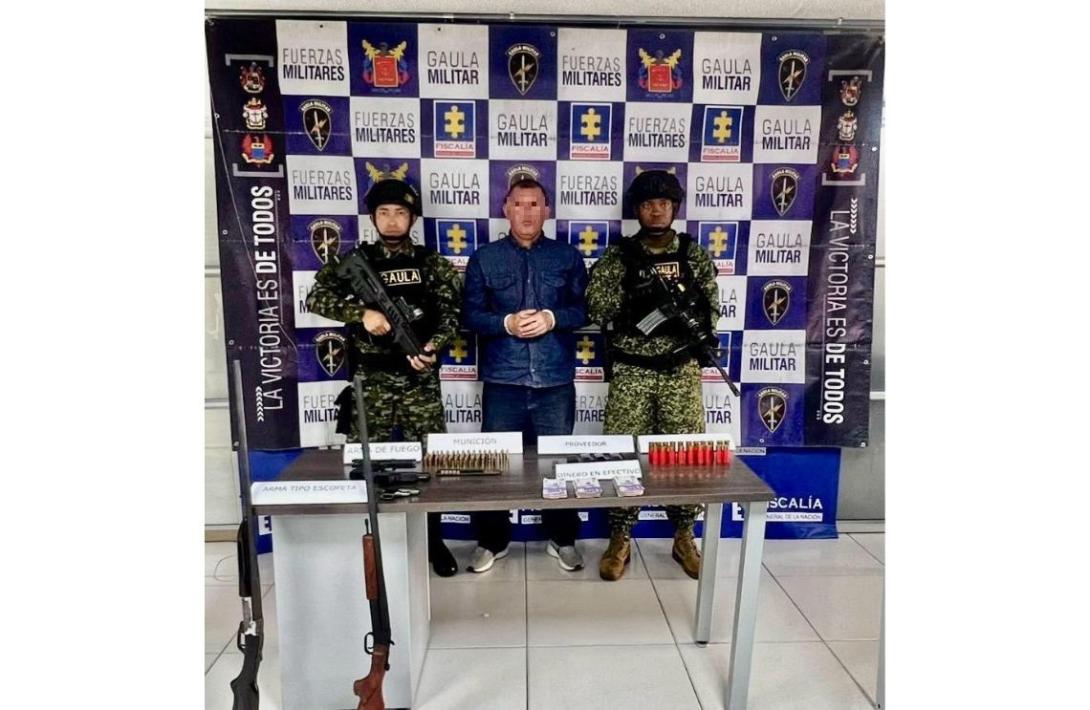 Gaula Militar y Fiscalía capturan en Bogotá a traficante de armas del Tren de Aragua