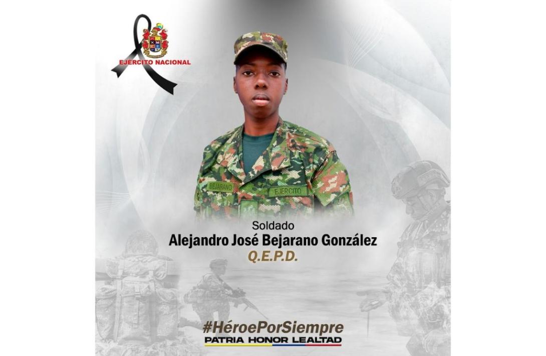 Héroe por siempre soldado Alejandro José Bejarano González Q.E.P.D. 