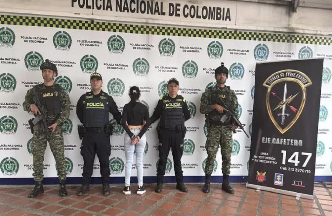 Gaula Militar Eje Cafetero, el CTI y la Policía Nacional capturaron a alias la Mona por el presunto delito de secuestro en Pereira, Risaralda