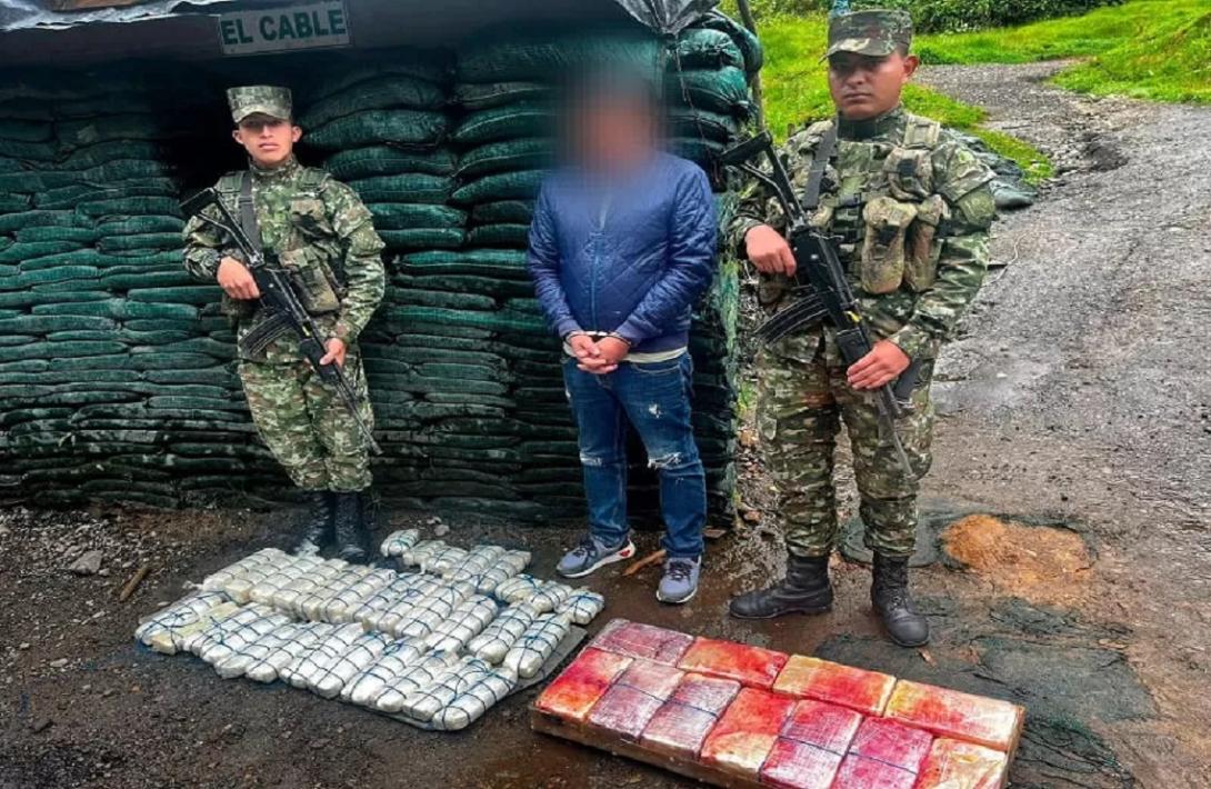 En el Huila, capturado hombre con 177 millones de pesos en pasta base de coca 