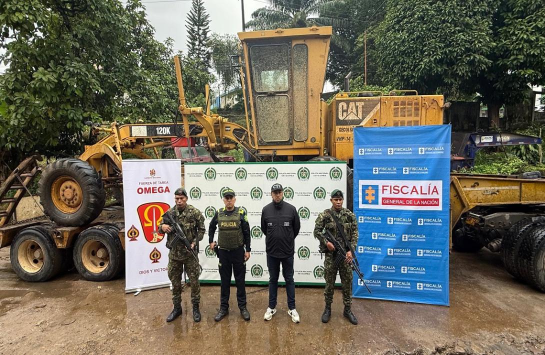 Motoniveladora hurtada en el Caquetá fue recuperada por el Ejército Nacional
