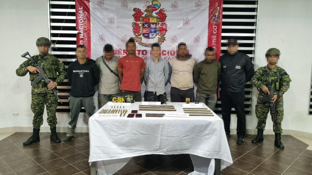 Ejército Nacional capturó a 7 presuntos integrantes de Los Pachenca y recuperó dos menores de edad