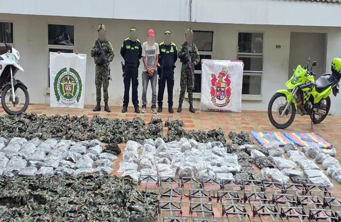 Golpe al componente logístico del GAO Clan del Golfo: autoridades incautan elementos de intendencia en La Apartada, Córdoba
