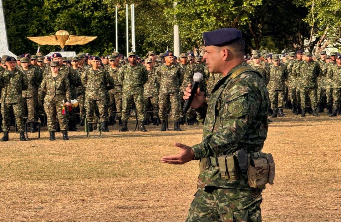 Brigadier general Federico Alberto Mejía Torres se dirigió a las tropas del Fuerte Militar de Tolemaida