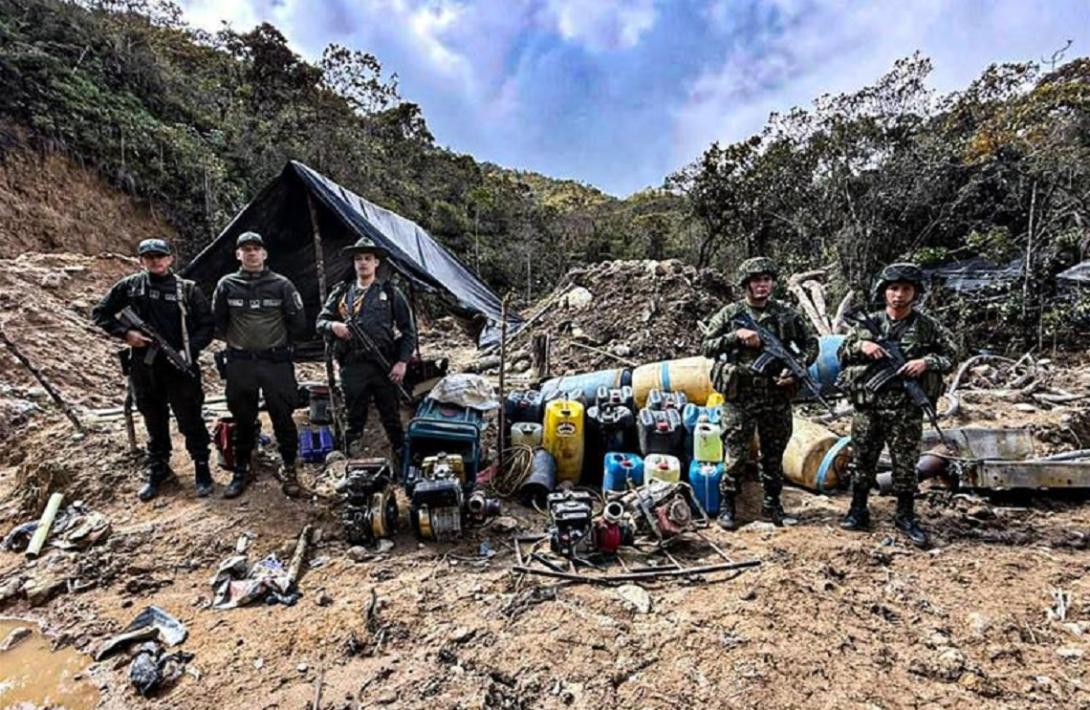 Contundente golpe tras la ubicación de elementos para la explotación ilícita de yacimientos mineros en el Oriente antioqueño