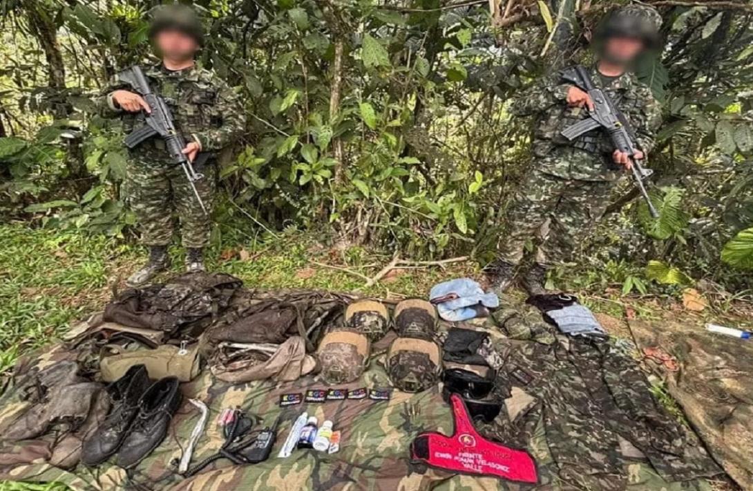 Ejército Nacional halló zona campamentaria y depósito ilegal en el departamento de Risaralda
