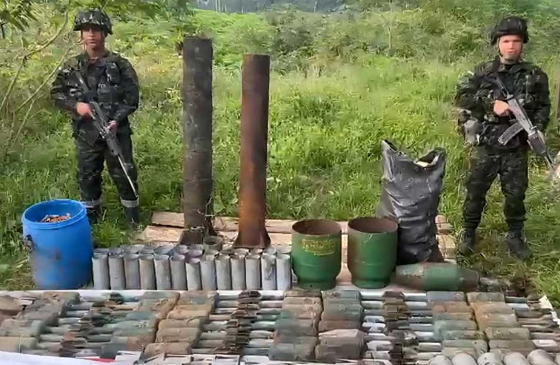  En Tumaco, Nariño, Ejército Nacional desmanteló depósito ilegal de explosivos con más de 100 minas anti personal del GAO residual ‘Iván Ríos’