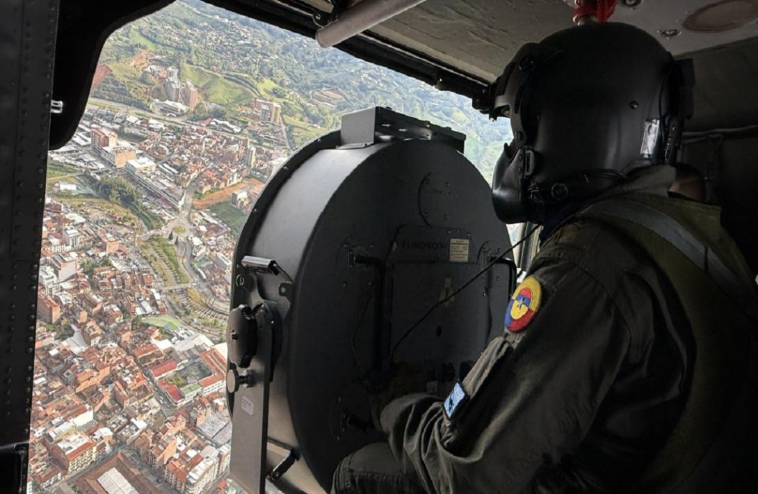 Durante el puente festivo de Velitas, helicópteros brindan seguridad a los viajeros