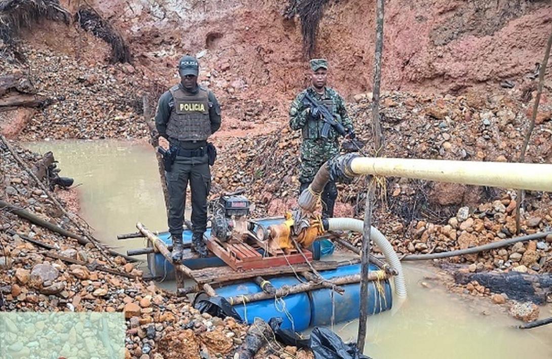 Ejército Nacional y Policía impactan la minería ilegal en el Chocó 