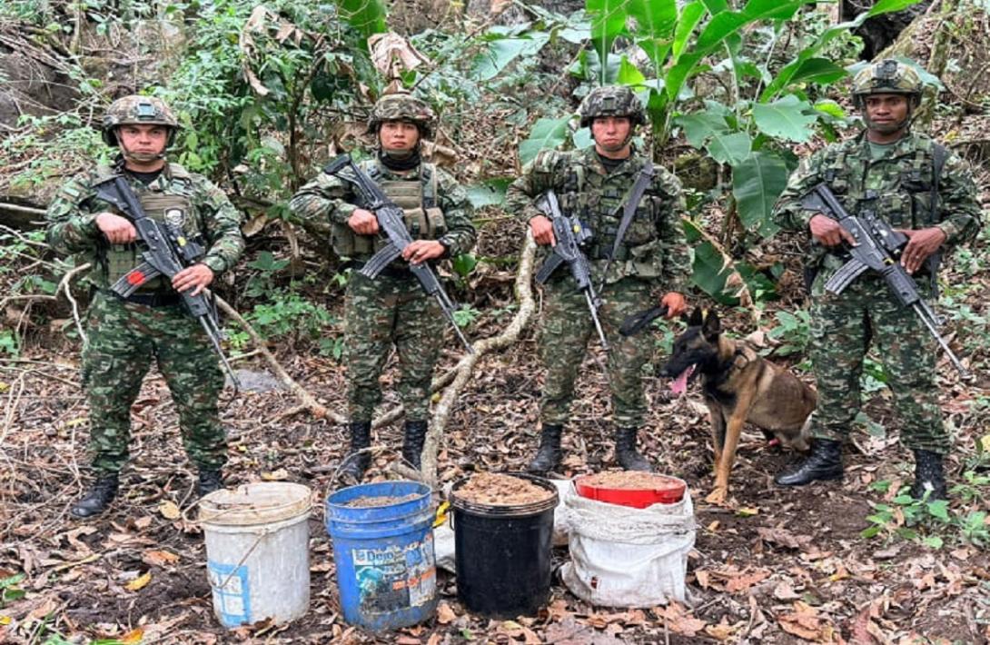 El Ejército Nacional localizó y destruyó material explosivo 