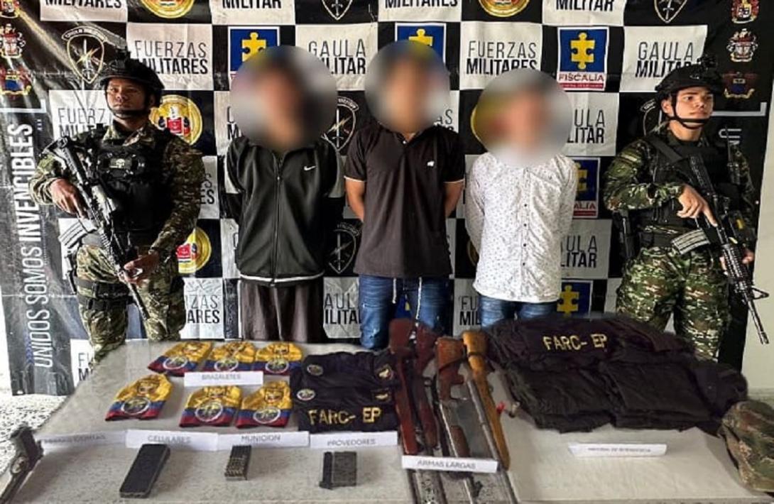 Ejército Nacional captura a integrantes del GAO residual Frente 'Joaquín González' con material de guerra