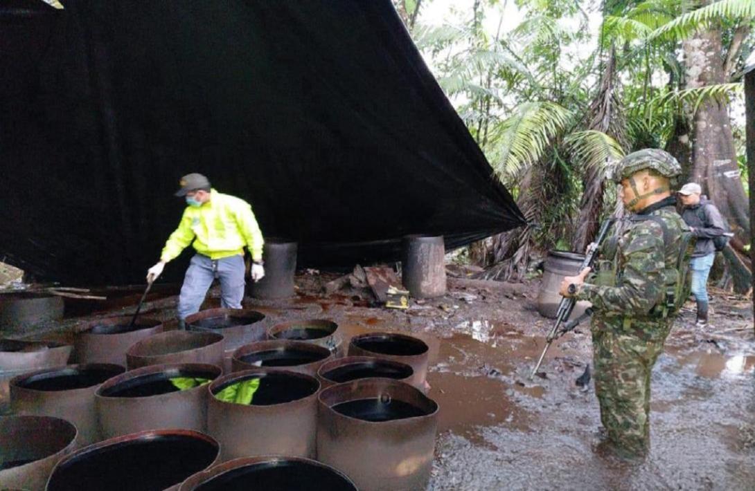  Ejército Nacional desmantela en Putumayo 13 laboratorios ilegales de la Estructura Comandos de Frontera 