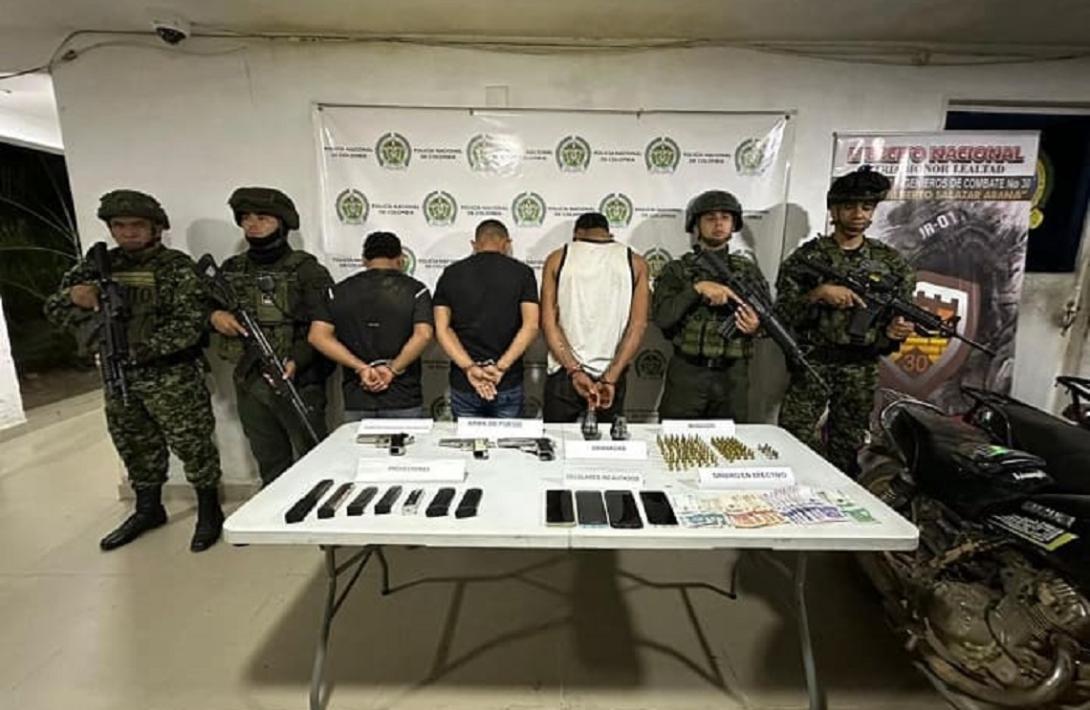Ejército Nacional y Policía Nacional capturaron a tres sujetos responsables de instalar retenes ilegales en el Catatumbo