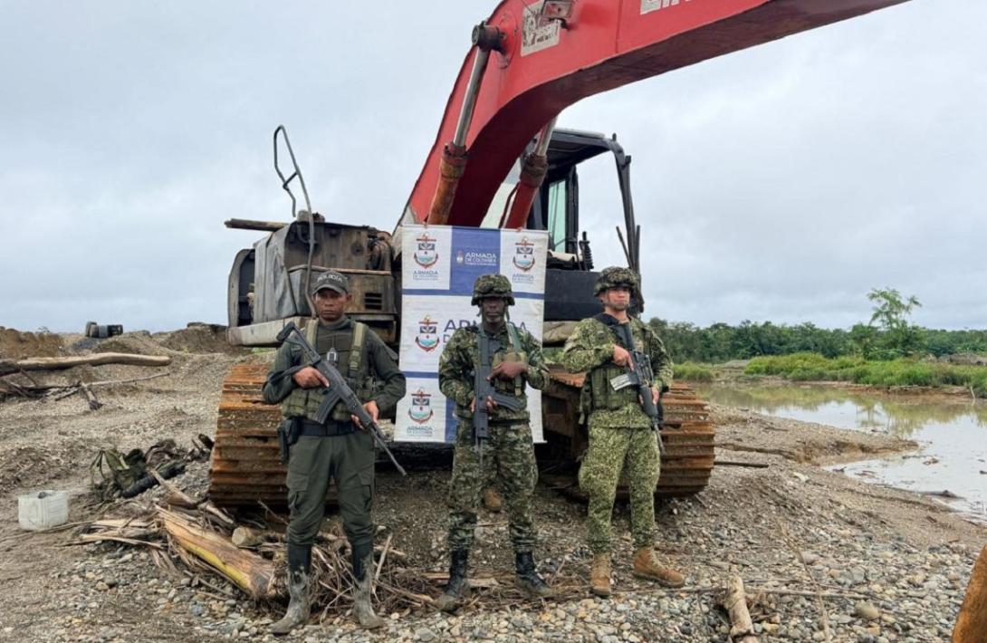En los departamentos de Cesar y Chocó, Armada de Colombia intensifica ofensiva en contra de la minería ilegal