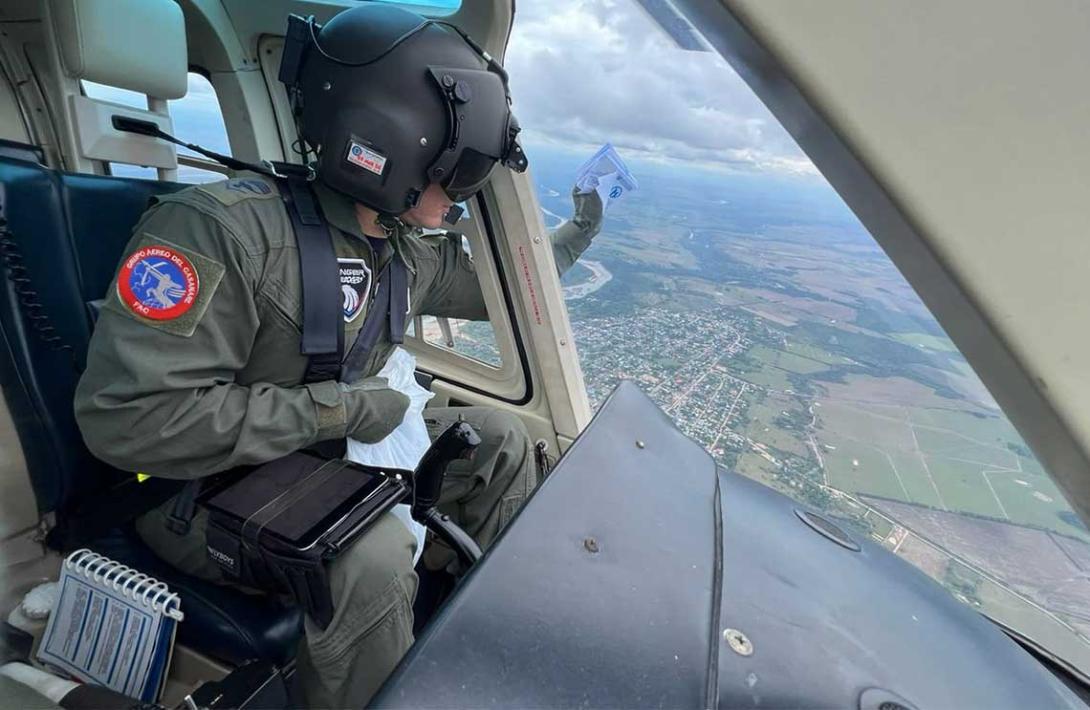 Desde el aire se promueve la prevención del reclutamiento a menores