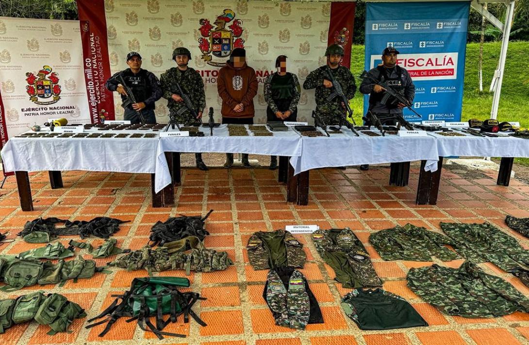 Dos capturados y abundante material de guerra e intendencia incautado dejó operación militar contra GAO residual, Estructura 36, en el norte antioqueño