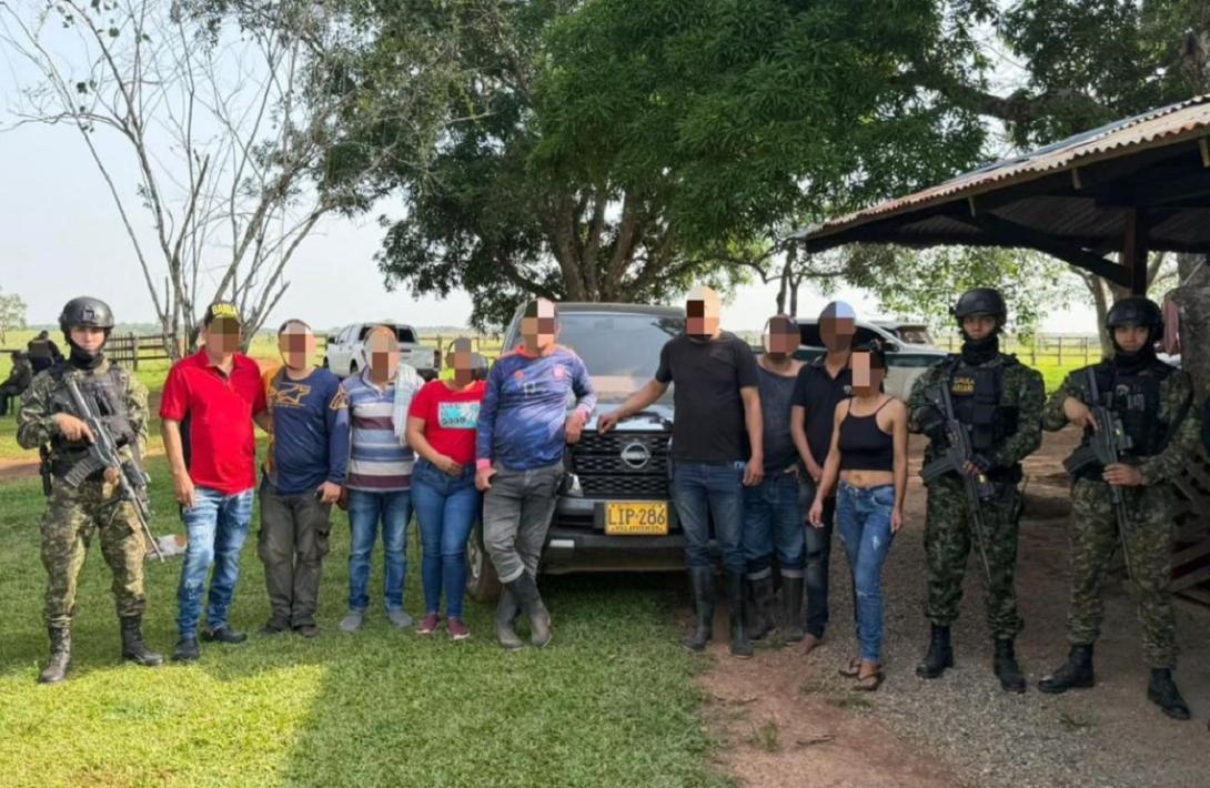 Ejército Nacional liberó a 13 personas secuestradas en zona rural de Puerto Lleras, Meta