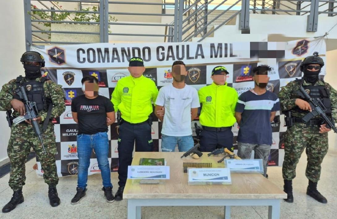 Ejército Nacional capturó a tres presuntos integrantes del grupo armado Cartel del Clan del Golfo 