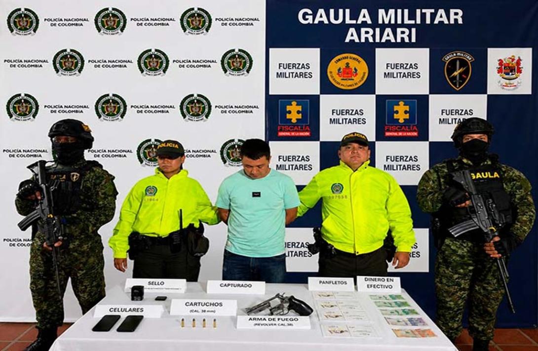Ejército Nacional captura a presunto segundo cabecilla de la estructura ilegal “Iván Merchán” en Puerto Lleras, Meta