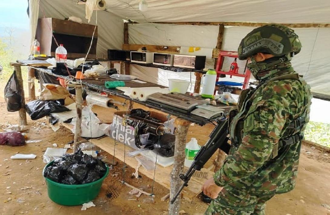 Ejército Nacional evita la circulación de casi un millón de dosis de cocaína 