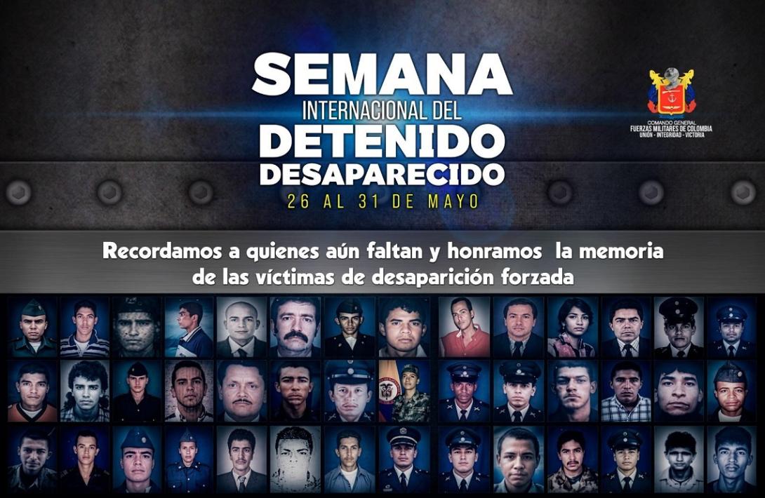 Fuerzas Militares conmemora la Semana Internacional del Detenido Desaparecido y reafirman su compromiso con la memoria histórica
