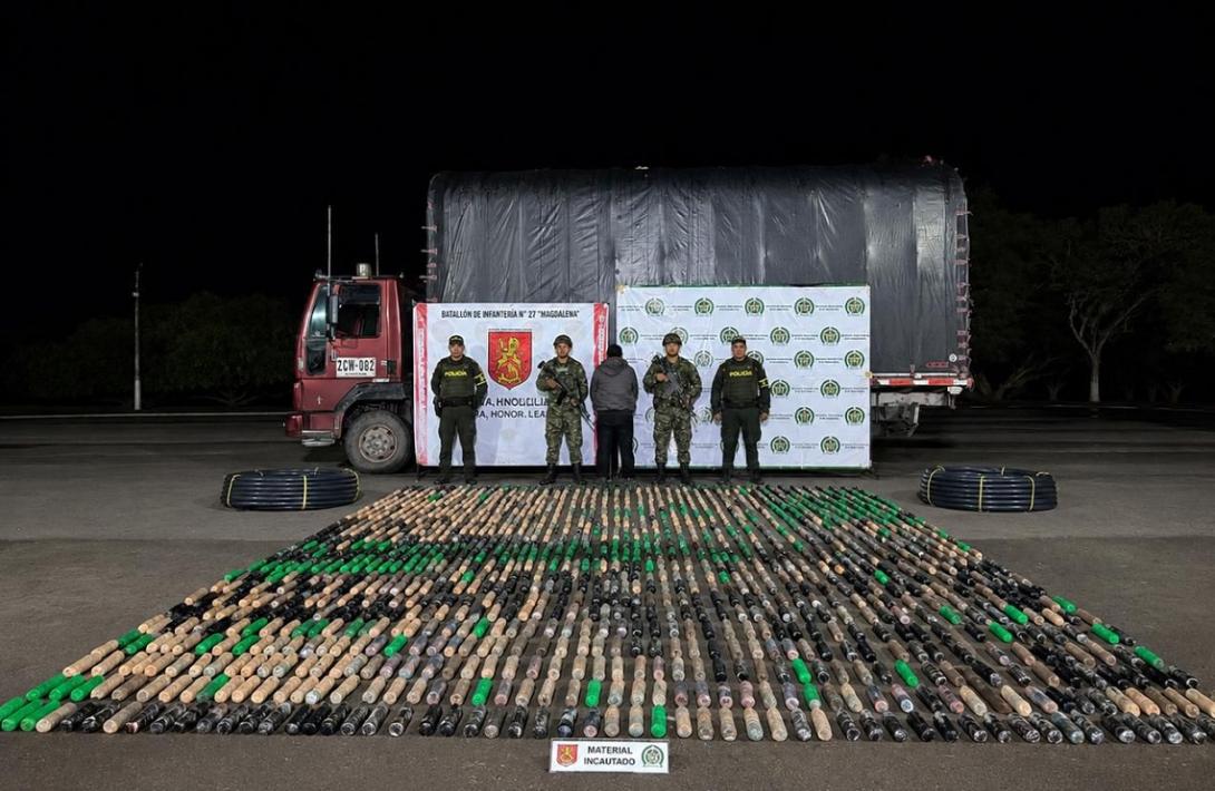 Redes criminales ocultaban marihuana dentro de rollos de manguera para transportarla por vías del Huila