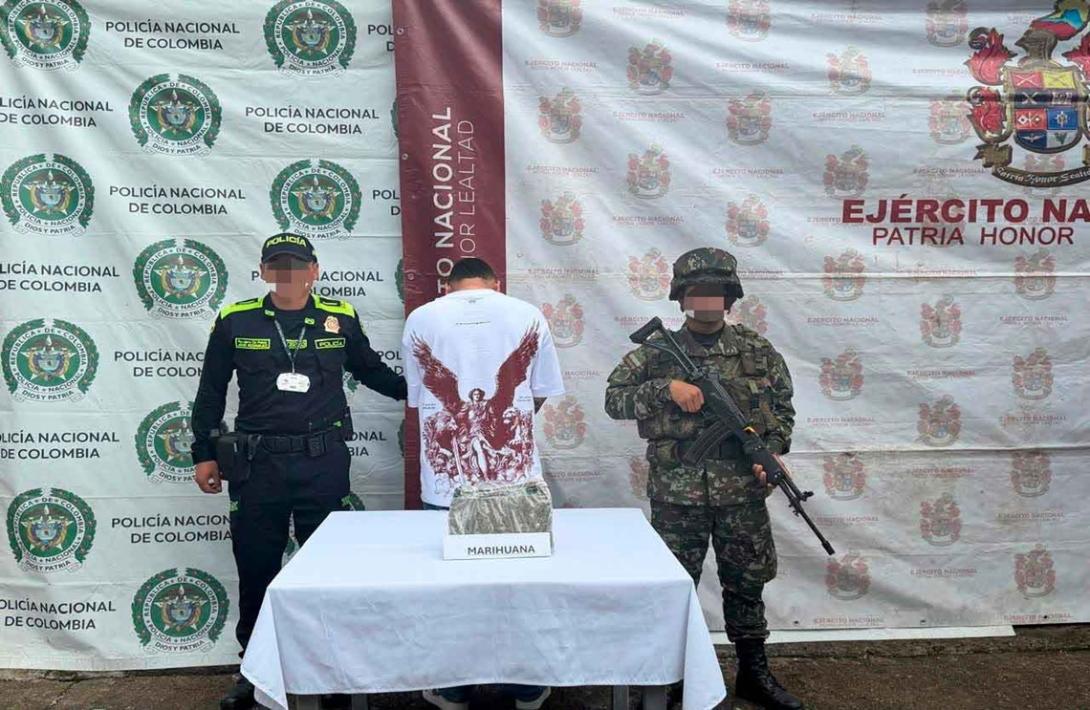 Capturado en flagrancia un hombre por presunto tráfico de estupefacientes en Mitú, Vaupés