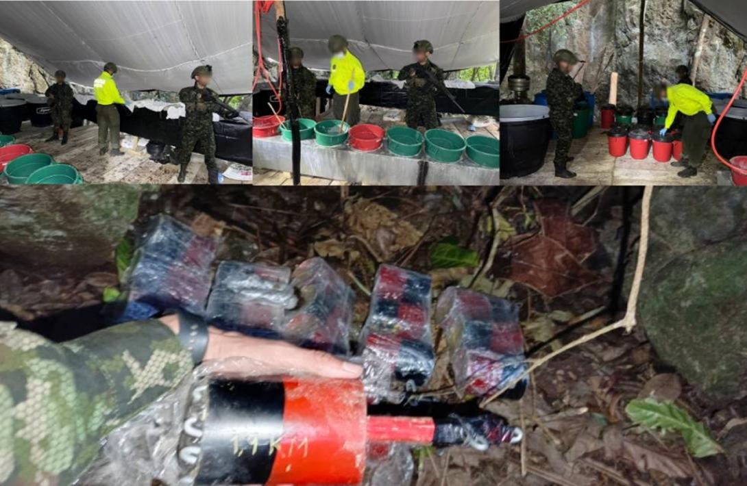 Ejército Nacional destruyó 19 artefactos explosivos e incautó 1.5 toneladas de cocaína en Cesar