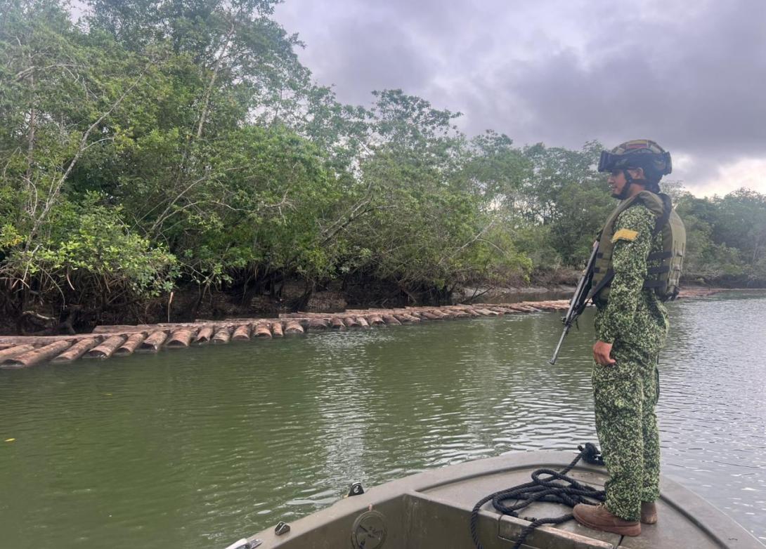 Golpe al tráfico ilegal de madera en Chocó: La Armada de Colombia incauta más de 1.000 metros cúbicos de material