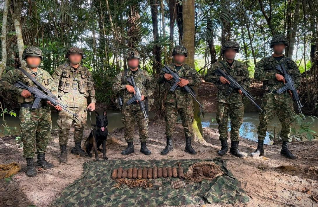 Ejército Nacional ubicó depósito ilegal con explosivos pertenecientes a grupo armado residual en Caquetá