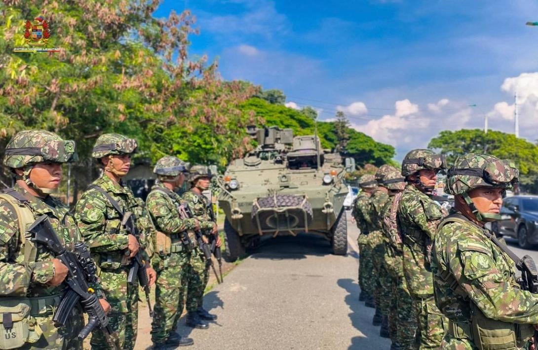 Ejército Nacional desplegó más de 6.500 soldados y vehículos blindados LAV para fortalecer la seguridad durante la jornada electoral en el Valle del Cauca