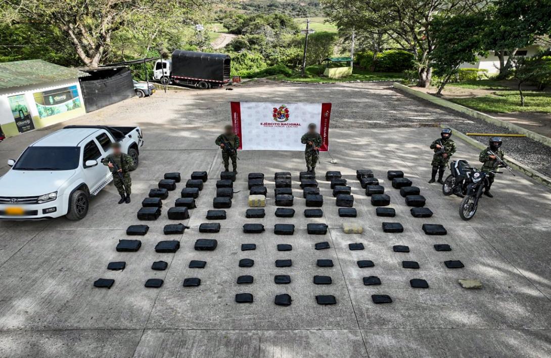 En Nátaga, Huila, Ejército Nacional incauta media tonelada de marihuana perteneciente a estructura residual