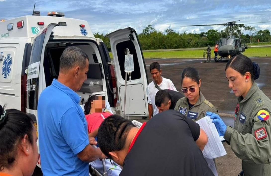 Evacuación aeromédica de la Fuerza Aeroespacial salva la vida de una menor indígena en Caquetá