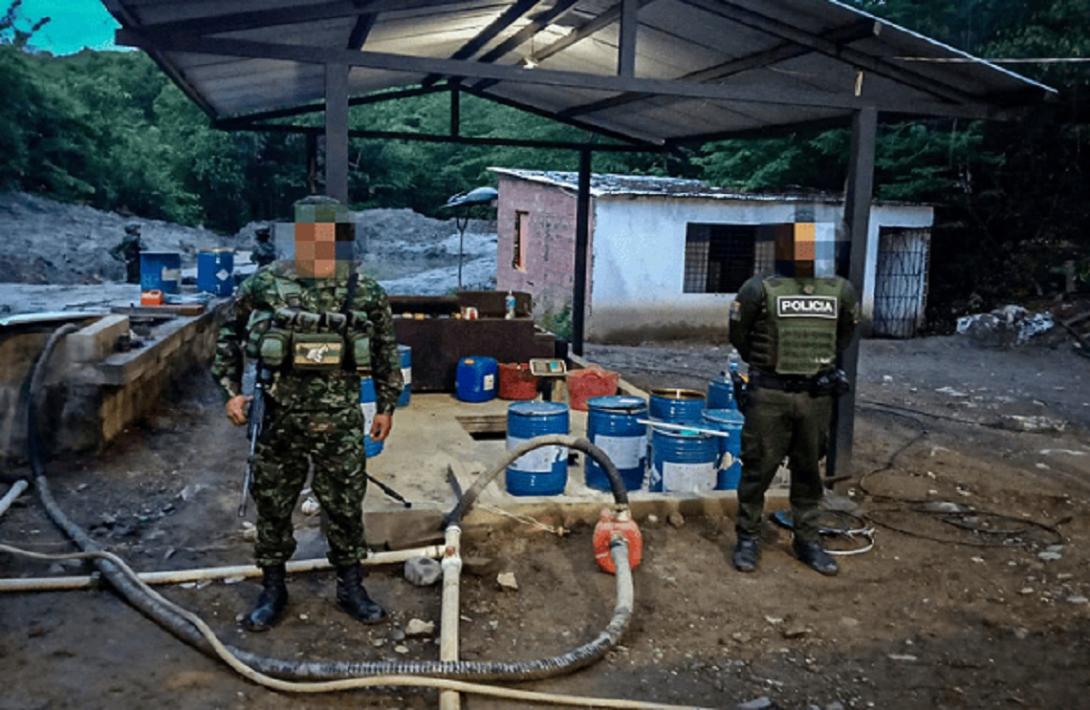 Ejército Nacional y Policía Nacional intervienen dos unidades de minería ilegal en Antioquia