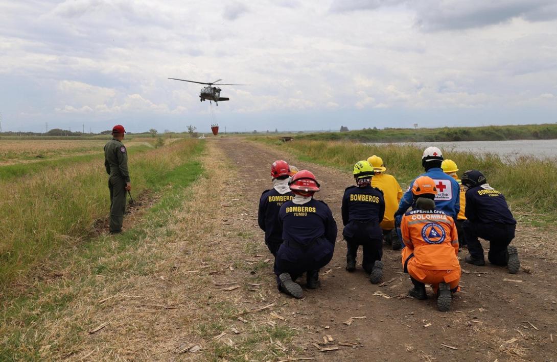 Entrenamiento Bambi Bucket fortalece respuesta institucional frente a incendios forestales
