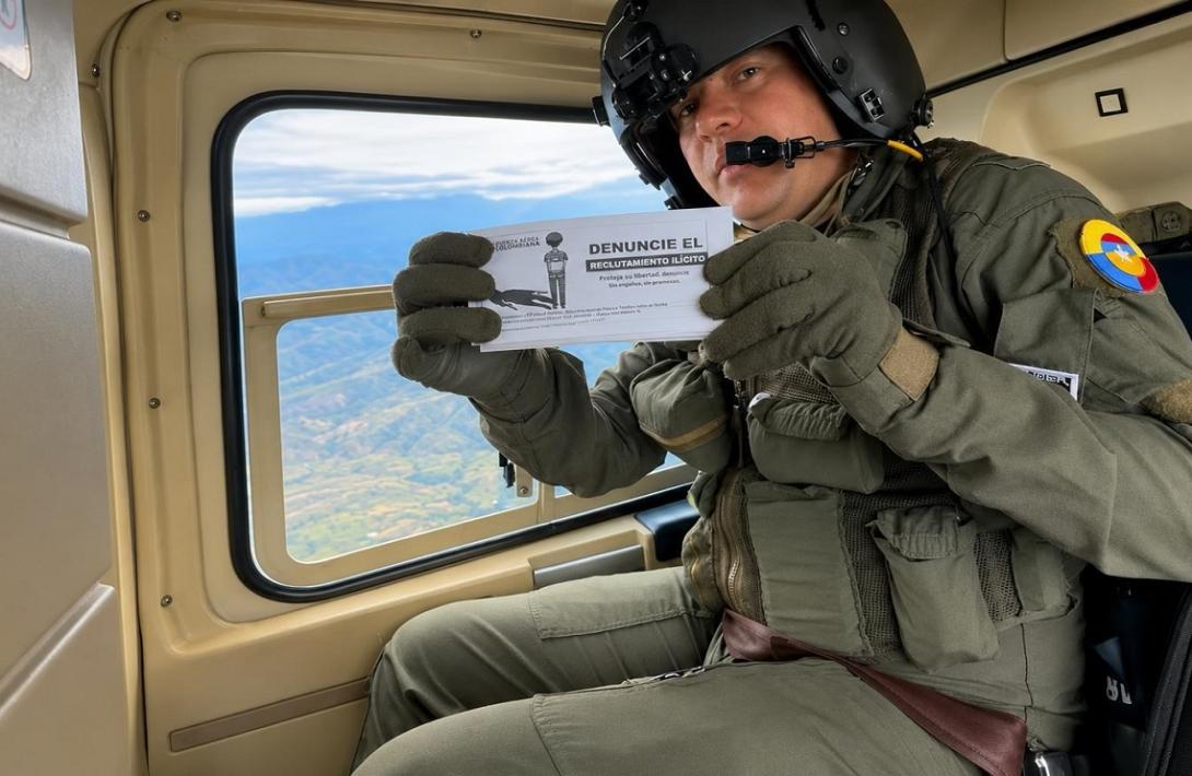 Poder aéreo al servicio de la prevención contra la minería ilegal y el reclutamiento ilícito en Tolima