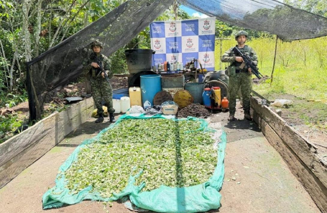 En Cumaribo, Vichada, desmantelado laboratorio para el procesamiento de pasta base de coca