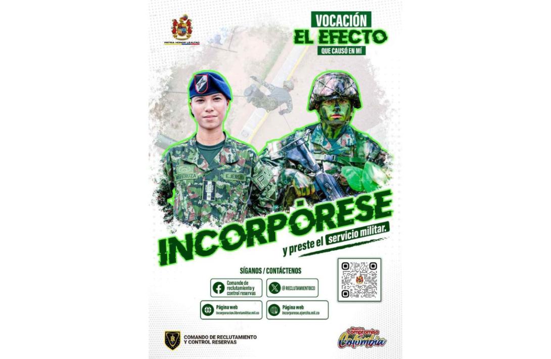 Ejército Nacional invita a los jóvenes colombianos a hacer parte del tercer contingente de 2026 a partir del 1 de agosto